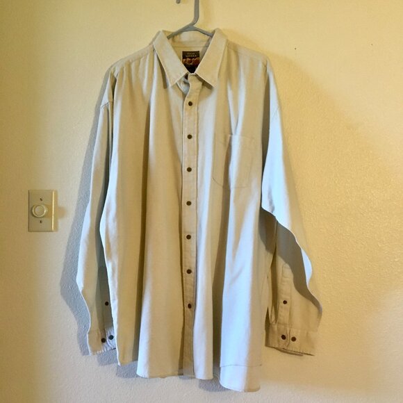 High Sierra Other - High Sierra Beige Khakis Long Sleeve Button Down Thick Cotton Size XXL Big Tall